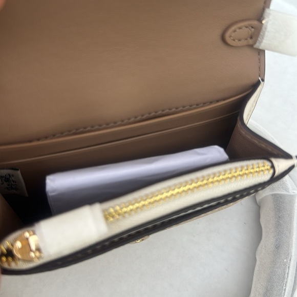 New COACH Mini Envelope Wallet With Strap In Signature Canvas - Picture 9 of 9